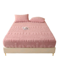 Bộ ga gối nỉ nhung sữa Min mềm mại, ấm áp có 3size (m6x2m, sz m8x2m, 2mx2m2)