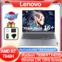 Lenovo ThinkBook 16+ 2023 Laptop Ryzen 7 7840H AMD Radeon 780M/RTX 4050 16/32G RAM 512G/1T/2T SSD 16inch 120Hz 2.5K IPS Notebook