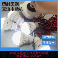 {臺灣公司貨 可打統編}小型無刷發電機馬達微型家用風力發電手搖發電機diy手工發電實驗