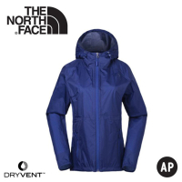 【The North Face】女 DryVent防風防水連帽外套《藍》3CHS/夾克/風雨衣/休閒外套(悠遊山水)