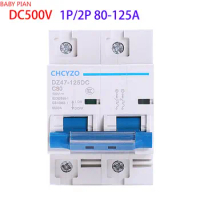 1P/2P DC500V 80A/100A/125A DC circuit breaker solar PV UPS circuit breaker