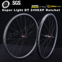 700c DT 240 Disc Brake Road Carbon Wheels Sapim CX Ray / Pillar 1420 Super Light 25mm 26mm Centerlock UCI Appd Bicycle Wheelset
