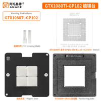 Amaoe GTX1080Ti-GP102 BGA Reballing Stencil Kit for 1080 GPU Graphics Card Repair Work Platform With Stell Mesh