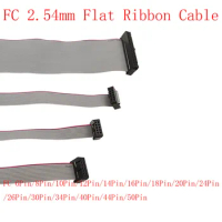 1Pcs 2.54mm Pitch FC-6P/8/10/12/14/16/18/20/24/26/30/34/40/50 Pin Gray Flat Ribbon Data Cable Connector For DC3 IDC Box Header