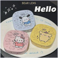 [Bán chạy nhất] BEAR LENS Khay Đựng Lens Hello 1 Cặp Tiện Lợi kèm Dụng Cụ Đeo Lens
