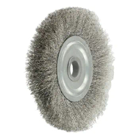 5\\\\\\\\\\\\\\\" 125mm Crimped Stainless Steel Wire Wheel Brush For Bench Grinder Rust Removal Deburring Deburr Tools
