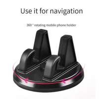 360 Degree Rotation Car Mobile Phone Holder Instrument Panel Paste Mobile Phone Holder Navigation Support Frame Universal