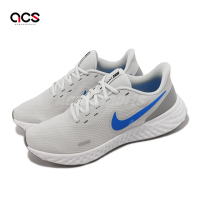 Nike 慢跑鞋 Revolution 5 男鞋 灰 藍 路跑 透氣 輕量 運動鞋 BQ3204-015