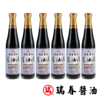 【瑞春醬油】蔭油清420mlx6瓶(黑豆純釀造)