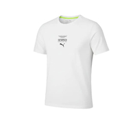 X Aston Martin Aramco F1  Team Essentials Logo เสื้อยืดผู้ชาย สีขาว