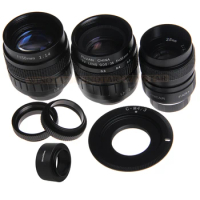 Fujian 3in1 CCTV Lens 25mm f1.4 Lens/ 35mm f1.7 Lens/ 50mm f1.4 Lens Mount Ring Kit for Olympus Panasonic Micro 4/3 M4/3 M 4/3