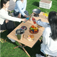 戶外折疊桌子鋁合金蛋卷桌便攜式野炊野餐露營桌椅用品裝備全套裝