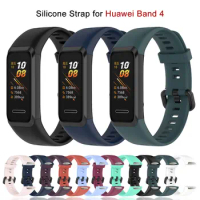 For Huawei Band 4 Soft Silicone Strap Replacement Watch Band Sports Wristband For Honor Band 5i Bracelet Smart Watch Accessories