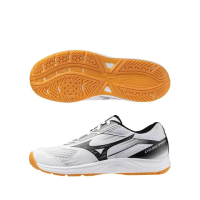【MIZUNO 美津濃】CYCLONE SPEED 5 男女中性款 排球鞋 白黑(V1GA258055)