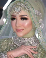 Slayer Termurah veil pengantin motif baru Panjang 150 cm X 125 cm dengan taburan mutiara dan diamond