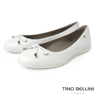 【TINO BELLINI 貝里尼】巴西進口菱格紋芭蕾舞鞋FSBT013(白色)