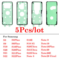 5Pcs Back Cover Battery Waterproof Sticker Adhesive Glue For Samsung Galaxy S8 S9 S10 S20 S21 S22 Note 8 9 10 20 Plus Ultra E