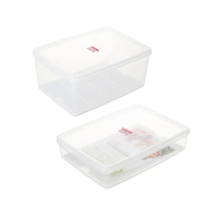 【真心良品】艾樂長型+扁型保鮮盒13L+6.5L(3入)