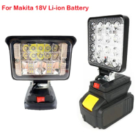 For Makita 18V Li-ion Battery LED Work Light 3/4Inch Portable Lantern Flashlight Emergency Lighting for Camping Tool Lamp