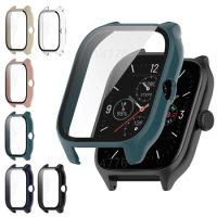 PC+9H Glass Case For Amazfit GTS 4 Smart Watch Protector Bumper Shell For Xiaomi Huami Amazfit GTS 4 Mini/GTS4 Protective Cover