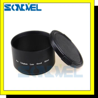 55mm 55 mm Tele Metal Lens Hood+Lens Cap For Nikon D7500 D5600 D5500 D5000 D5100 D3300 D3400 D750 D810 D4 With AF-P 18-55mm Lens