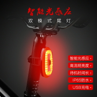 自行車尾燈剎車燈智能感應山地車夜騎警示燈充電單車裝飾燈裝備