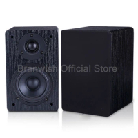 4 Inch Bookshelf Speakers Sound Box Audio 2.0 Hifi Home Theater System Wooden Sound Front Woofer Passive Speaker One Pair