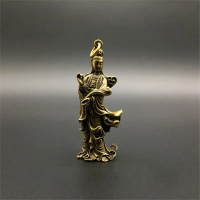 Móc khóa trang trí nhỏ bằng đồng nguyên chất Ruyi Guanyin Aum Guanyin, quà tặng cá nhân sáng tạo