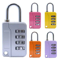 Anti-theft 4 Digit Password Lock Mini Zinc alloy Padlock Security Coded Lock Backpack Zipper Lock Travel