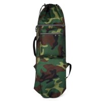 Double Rocker Skateboard Backpack Land Surfboard Bag Longboard Bag Skateboard Carry Bag Accessories,Green Camouflage L