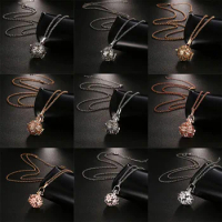 New Mexico Chime Hollow Zircon Vintage Necklace Jewelry Music Ball Essential Oil Pregnancy Necklace Summer Romantic Accessories