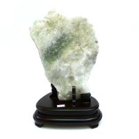 【寶峻晶石館】綠螢石水晶共生礦擺件(OS2)
