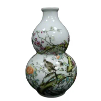 Chinese Old Porcelain Pastel Gourd Pattern Bottle Vase