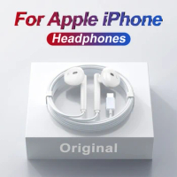 Headphones For Apple iPhone 14 13 12 11 Pro Max Wired Earphones X XS XR 7 8 6 Bluetooth Earplugs Accessories