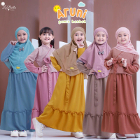 Gamis Anak Muslim Korea/Baju Gamis Anak Perempuan/Gamis Anak Hanbok Aruni Ceruty Motif Dress Syari K