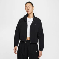 【NIKE 耐吉】外套 女 運動立領外套 防潑水 寬鬆版型 AS W NSW EVRTHNG WVN RPL UV 黑 HJ1000-010