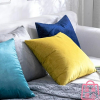 北歐抱枕套沙發靠墊客廳現代簡約靠枕天鵝絨素色枕頭套【聚寶屋】
