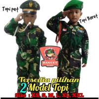 SERAGAM BAJU PROFESI TNI AD ANAK ANAK FULLSET