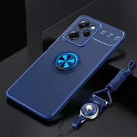 Silicone case For POCO F5 Pro X5 X4 GT F4 X4 Pro NFC POCO M4 Pro X3 GT M3 Pro poco F3 X3 Pro cover with Strip Finger Ring Holder