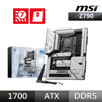 【MSI 微星】Z790 PROJECT ZERO 背插板 主機板+威剛 D5 16G*2/5600 Lancer 白 記憶體(Z790組合包)