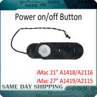 Genuine Used for iMac 27" A1419 A2115 and 21.5" A1418 A2116 Power Button on / off Switch Button with Flex Cable 2012-2020 Years