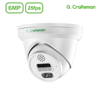 6MP 25fps IP Camera POE IR&amp;Warm-Light Security CCTV Cam H.265 Audio Video Hikvision Compatible Surveillance G.Craftsman D2M6-TF