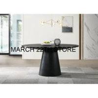 Dinner Coffee Dining Room Sets Round Center Luxury Black Console Dining Table Kitchen Muebles Kitchen Furniture Mahjong Table