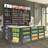 Cashier shop small modern simple bar supermarket convenience store tobacco and liquor cabinet combination