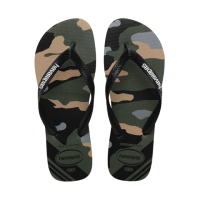 【havaianas 哈瓦仕】拖鞋 男鞋 夾腳拖 迷彩 Top Camu 橄欖綠/黑色 4141398-6132M(哈瓦士)
