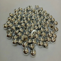 Kancing Baju Jamur SILVER Polos Timbul - Kancing Silver 11mm isi100