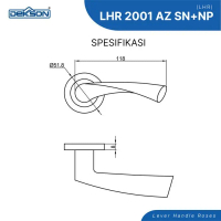 stok terbatas - dekkson lever handle rose gagang pintu lhr 21