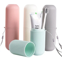【L Cry】 Travel Portable Toothbrush Cup Bathroom Toothpaste Holder Storage Case Box Organizer Trav