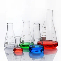 Glass Conical Erlenmeyer Flask 50/100/150/200/250/300/500/1000/2000/3000/5000ML G3.3 Lab Supplies Borosilicate flask