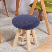 Round Stool Covers Washable Seat Cover Bar Stool Covers Stool Cushion Slipcover Elastic Bands Bar Wooden Metal Swivel Chair